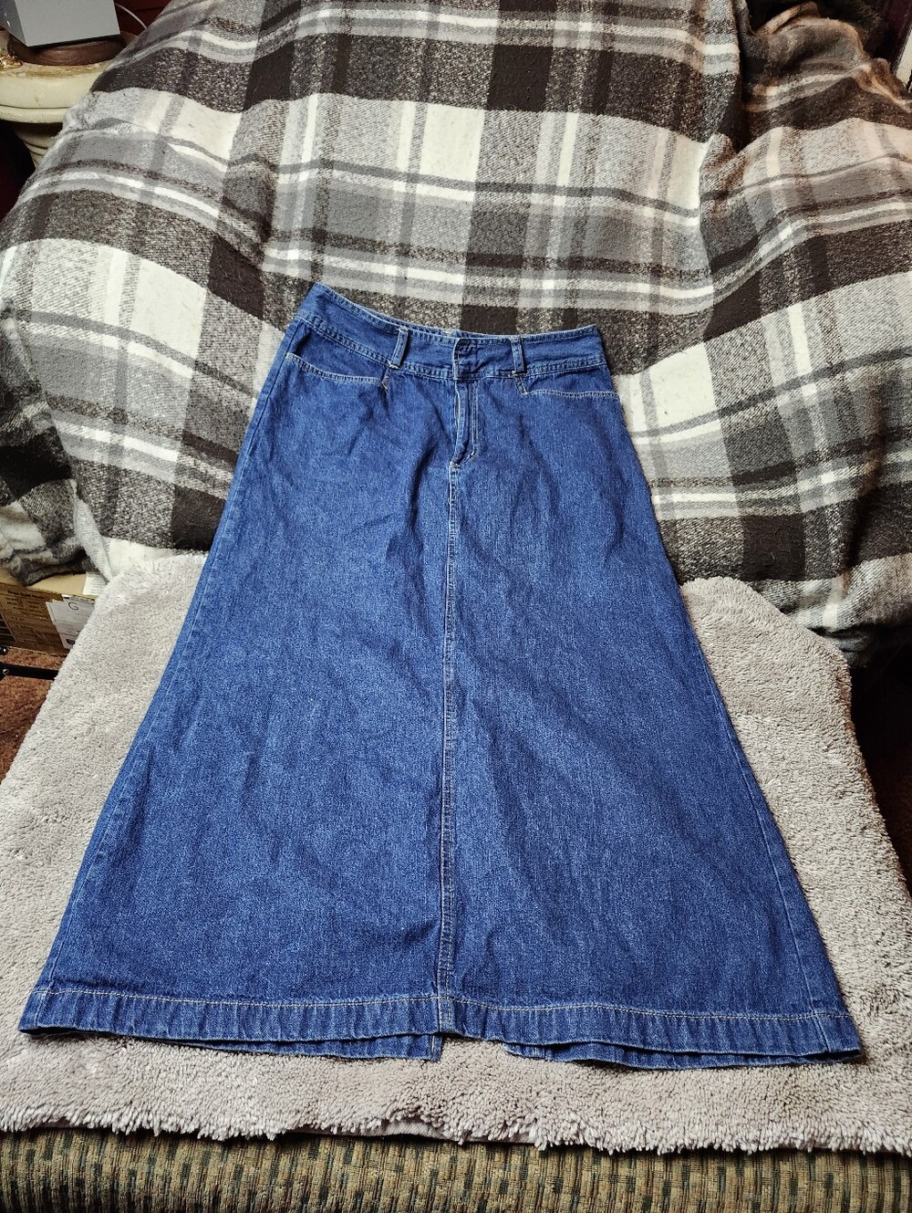 Women’s White Stag Blue Denim A-Line Skirt